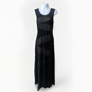 Calvin Klein Jersey Knit Sleeveless Maxi Dress‎ Women's Sz 8/10 Black Designer